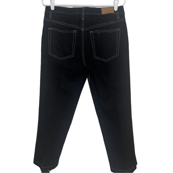 Vintage Tommy Hilfiger Capri Denim Womens Size 8 Side Slit Leg Black  Y2K NWOT - Picture 3 of 9